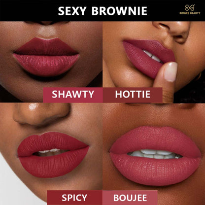 Boujee Beauty Mini Liquid Lipstick Combo - Sexy Brownie