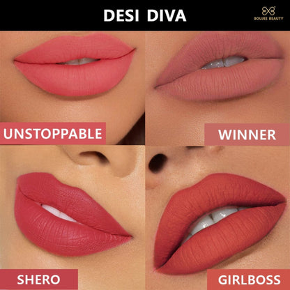 Boujee Beauty Mini Liquid Lipstick Combo - Desi Diva