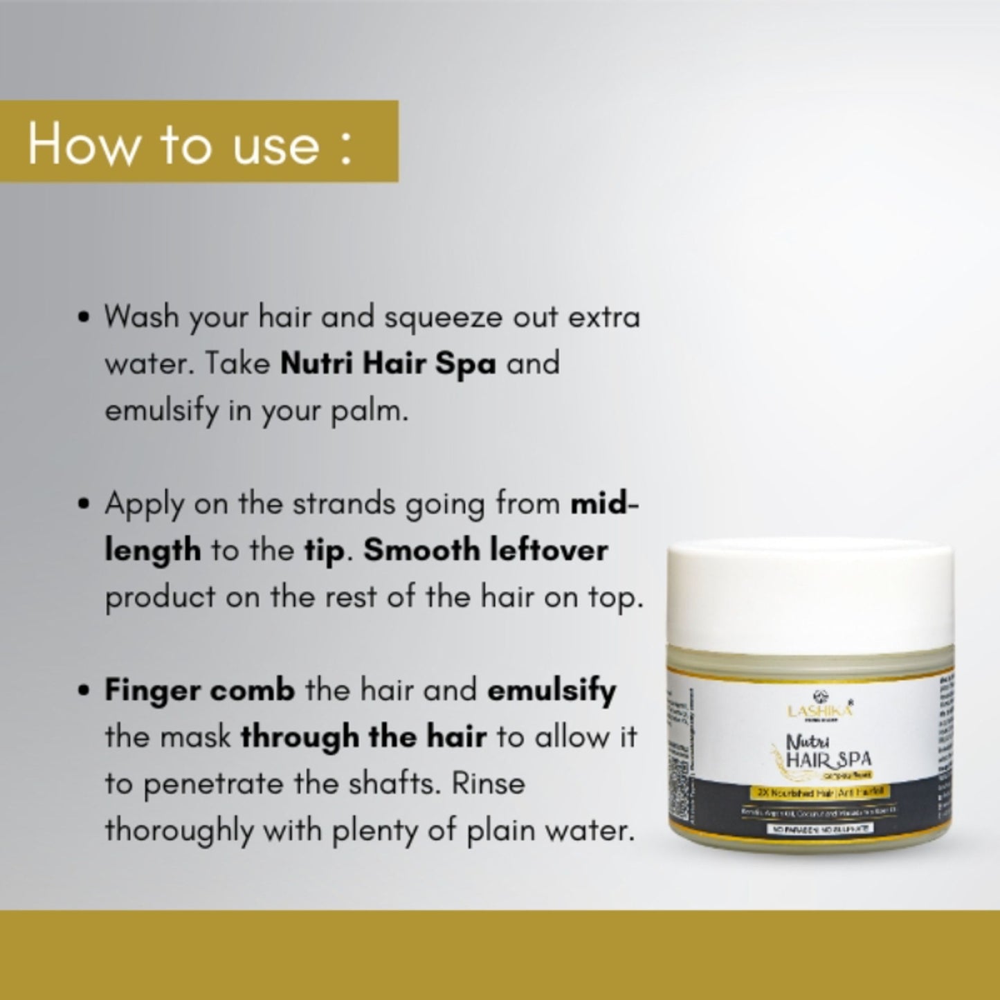 LASHIKA Nutri Hair Spa with Keratin, Argan & Ceramides
