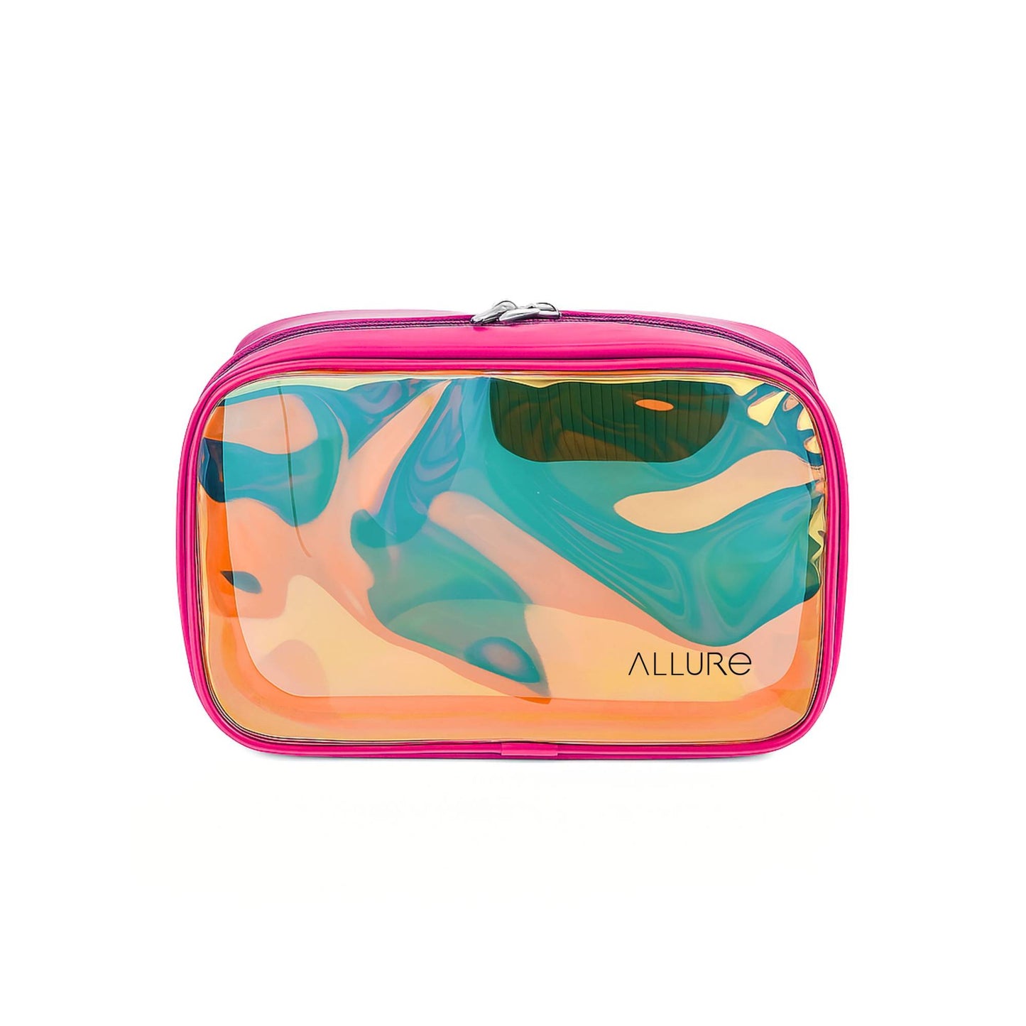 Allure Large Pink Holographic Makeup Pouch-AV-20