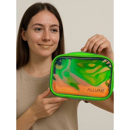 Allure Small Green Holographic Makeup Pouch -AV-24