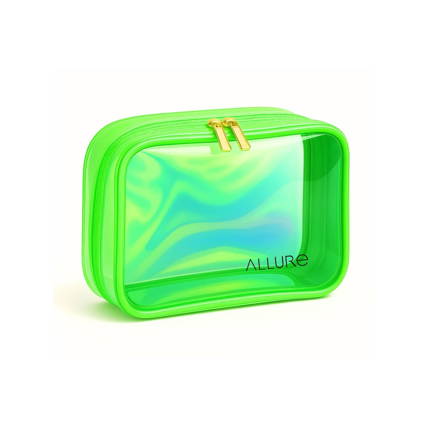 Allure Large Green Holographic Makeup Pouch -AV-25
