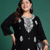 Indyancart IE Plus Size Ethnic Motifs Embroidered Sequinned Kurta