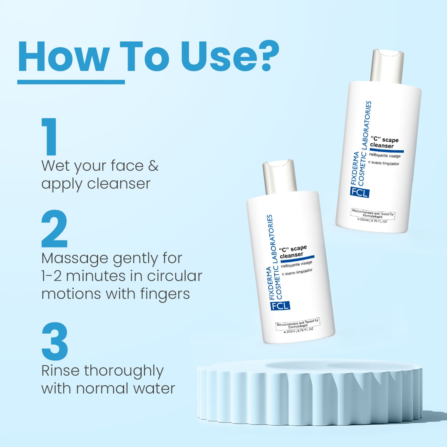 FCL Brightening Face Wash with Vitamin C Exfoliates Dead Cells Reduces Fine Lines & Wrinkles