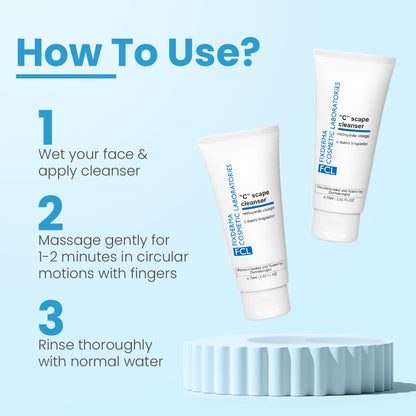 FCL Brightening Face Wash with Vitamin C Exfoliates Dead Cells Reduces Fine Lines & Wrinkles