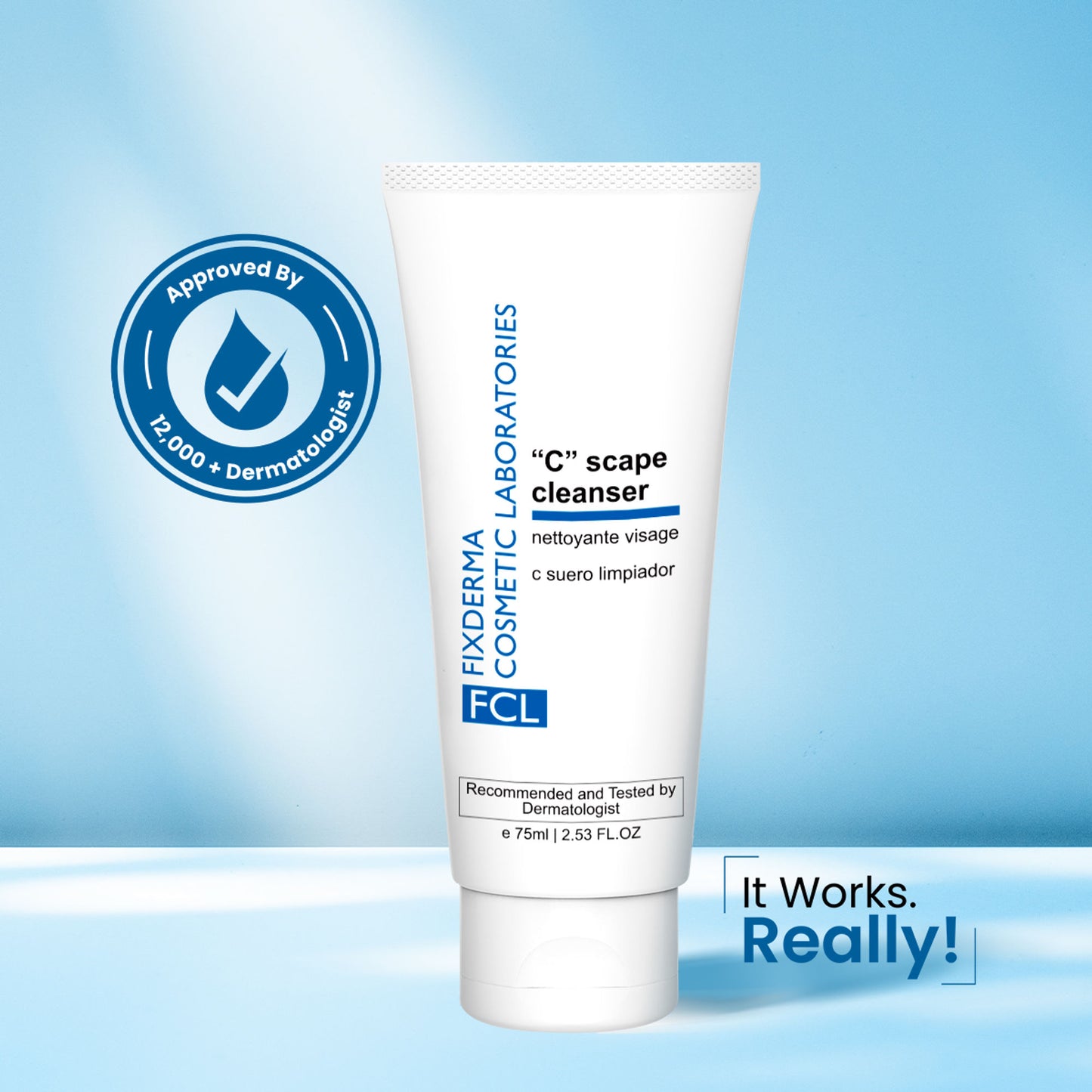 FCL Brightening Face Wash with Vitamin C Exfoliates Dead Cells Reduces Fine Lines & Wrinkles
