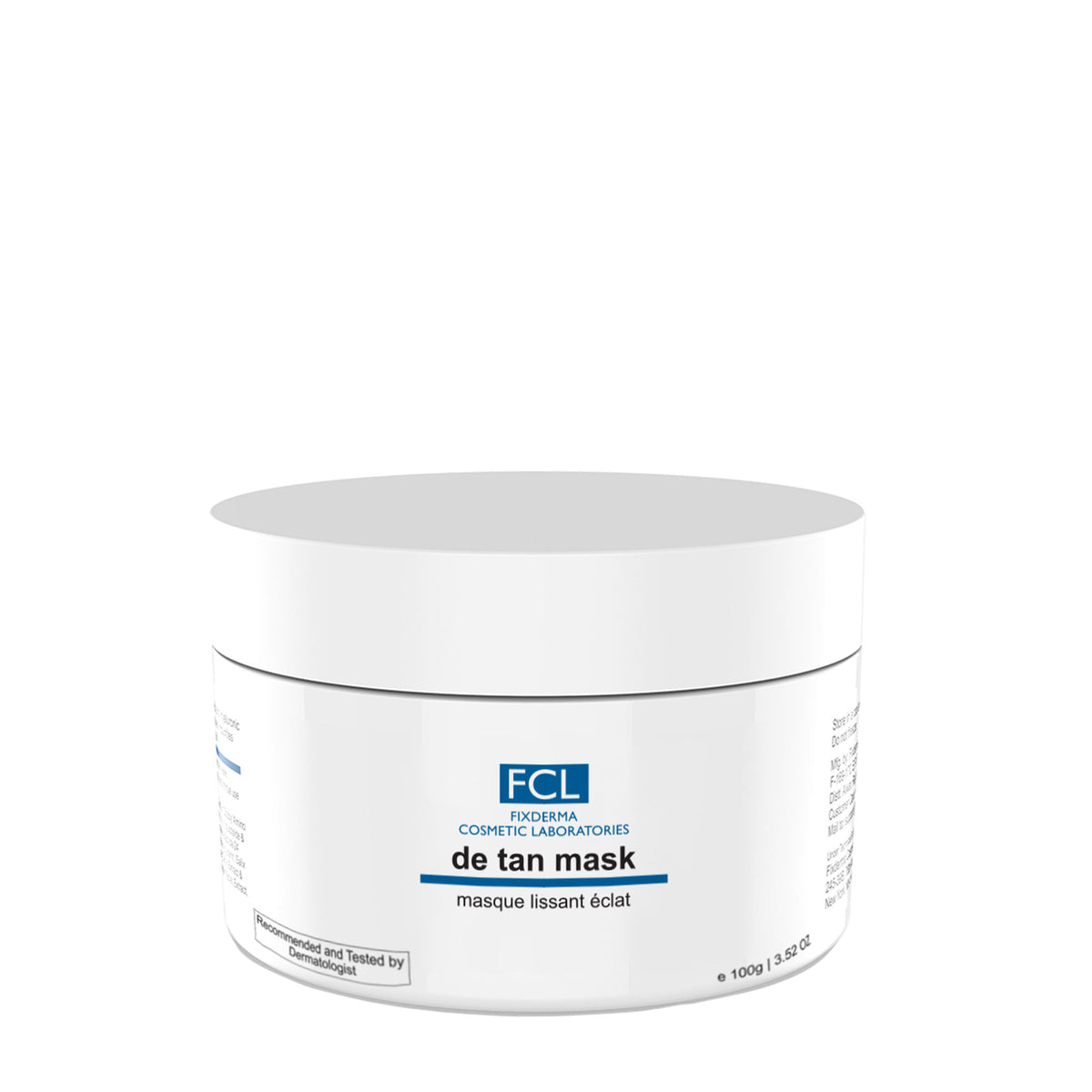Fixderma De Tan Mask for tanning and dark skin, with pore cleansing and blackhead removal, improves skin tone and texture.