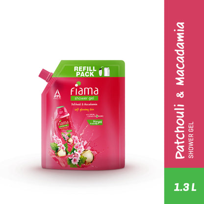 Fiama Shower Gel Patchouli & Macadamia with Skin Conditioners for Glowing Skin