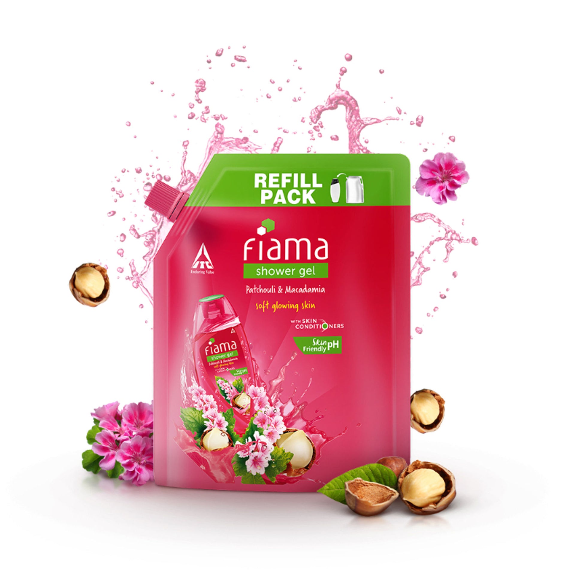 Fiama Shower Gel Patchouli & Macadamia with Skin Conditioners for Glowing Skin