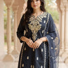 Dhiyona IE Women's Women Ethnic Motifs Embroidered Kurta with Trousers & Dupatta