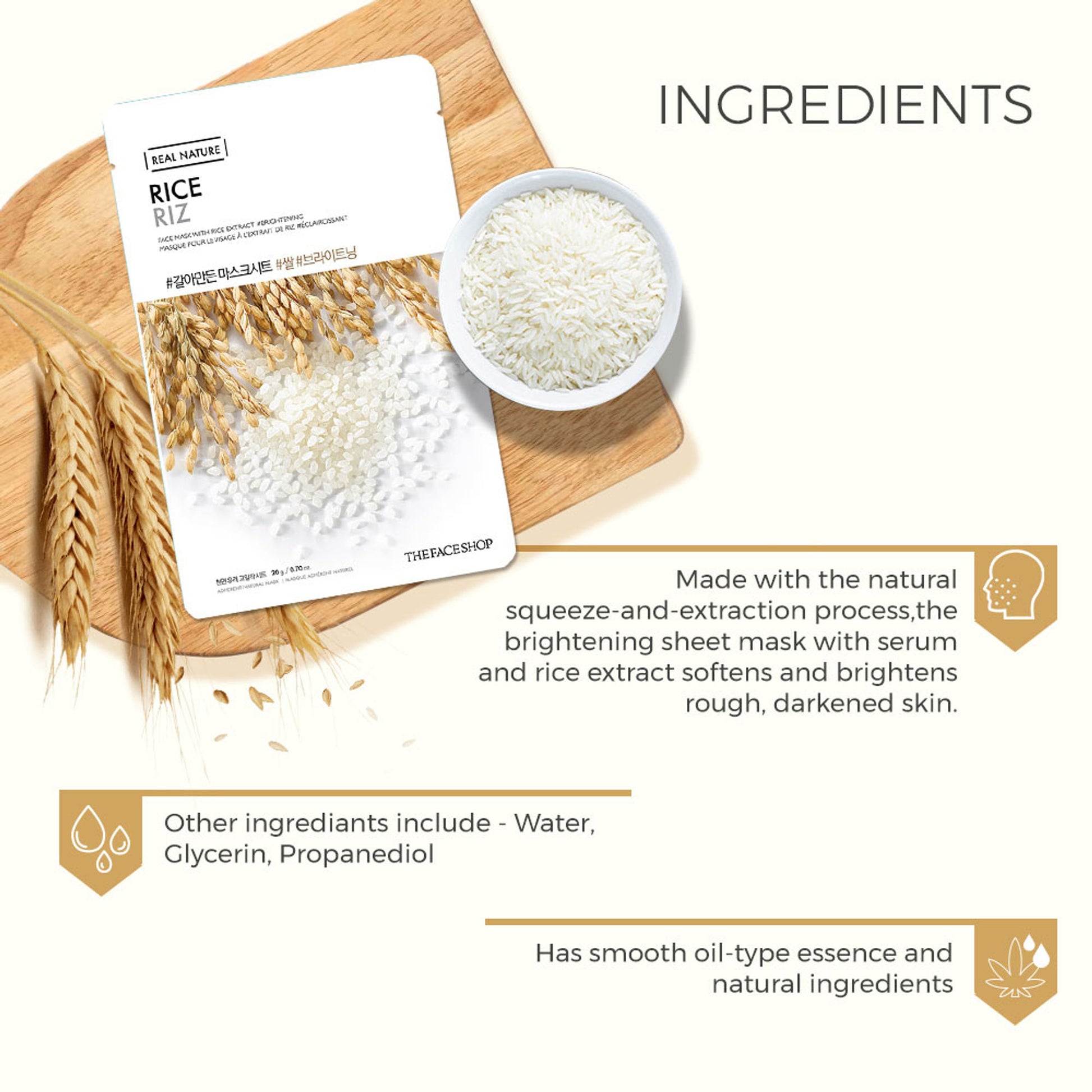 The Face Shop Real Nature Face Mask - Rice