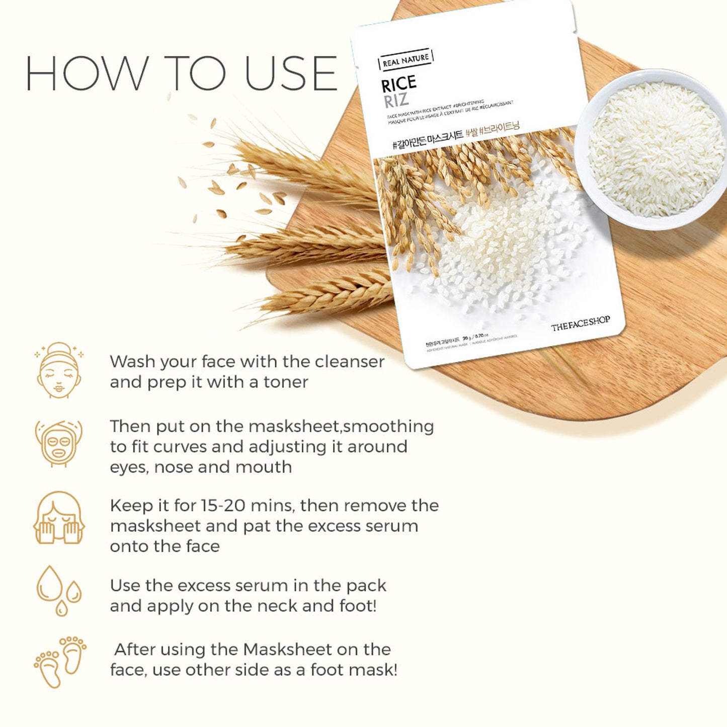 The Face Shop Real Nature Face Mask - Rice
