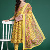 Dhiyona IE Floral Printed Empire Gotta Patti Pure Cotton Kurta With Trousers & Dupatta