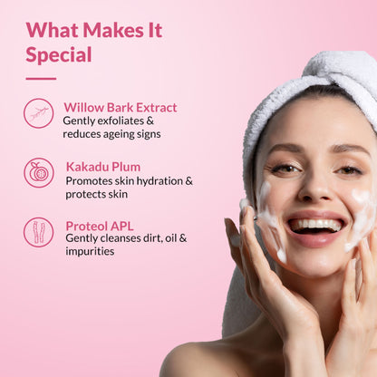 Fixderma Face21 Cleanser, Skin Brightening Cleanser, Exfoliates Dead Cells, Remove Pigmentation