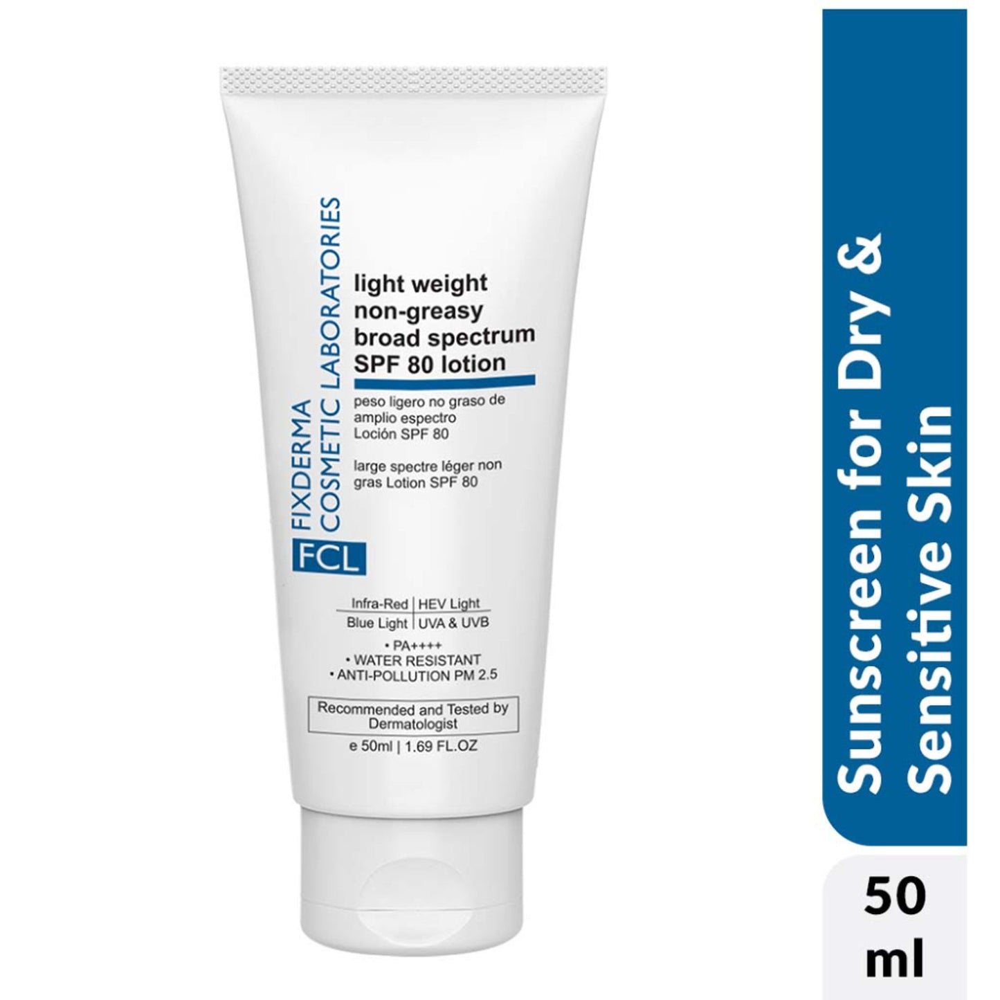 FCL Light Weight NonGreasy Broad Spectrum SPF 80 Lotion PA++++, NonComedogenic Sunscreen