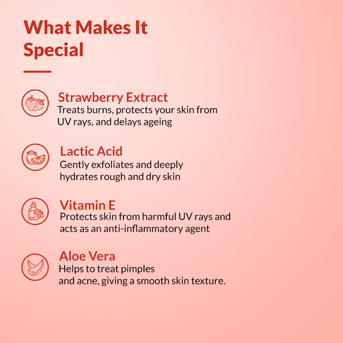 Fixderma Strawberry Face Wash with Vitamin E and strawberry extract, for oily skin, shown in a clear bottle with fresh strawberries.