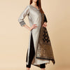 Dhiyona VA Women's Grey Art Silk Kurta Sets