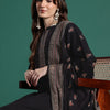 Dhiyona IE Floral Embroidered Thread Work Pure Cotton Kurta with Trousers & Dupatta