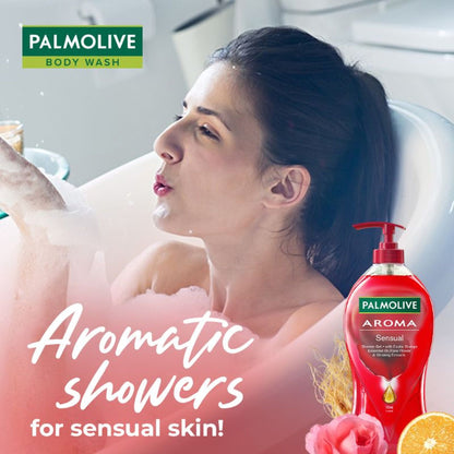 Palmolive Ginseng, Rose & Orange Essential Oil Aroma Pure Sensual - Soothing & Brightening Body Shower Gel