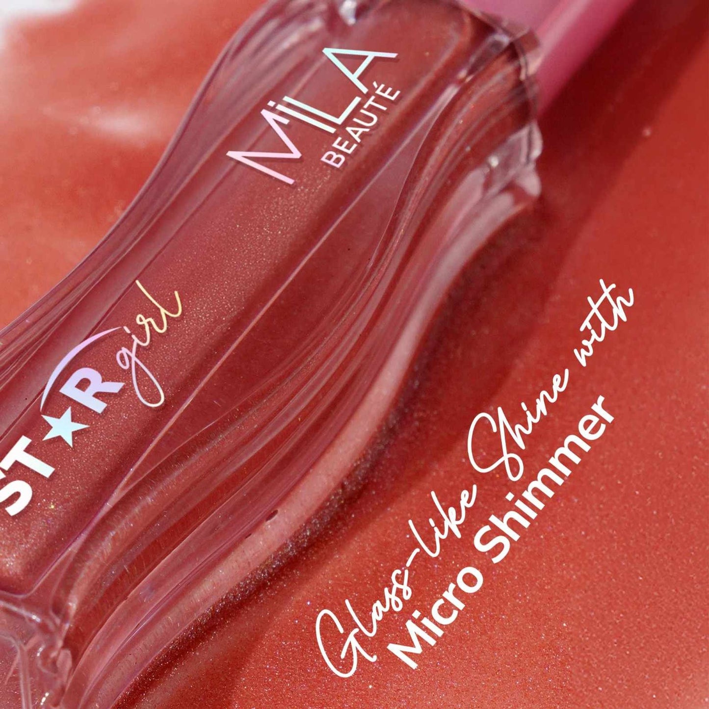 Mila Beauté Star Girl Lip Gloss With Peptides Collagen & Micro Shimmers - Stargirl