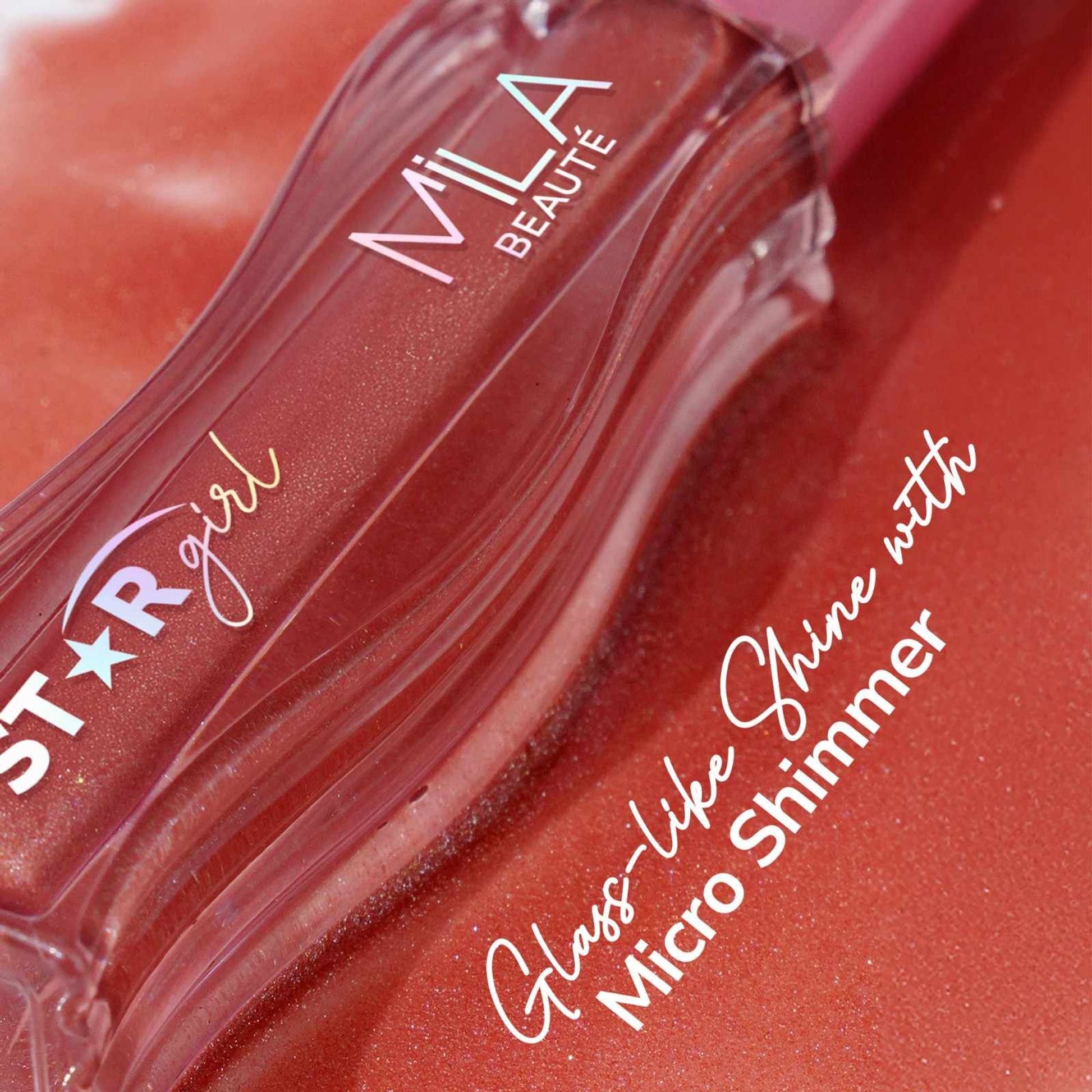 Mila Beauté Star Girl Lip Gloss With Peptides Collagen & Micro Shimmers - Stargirl