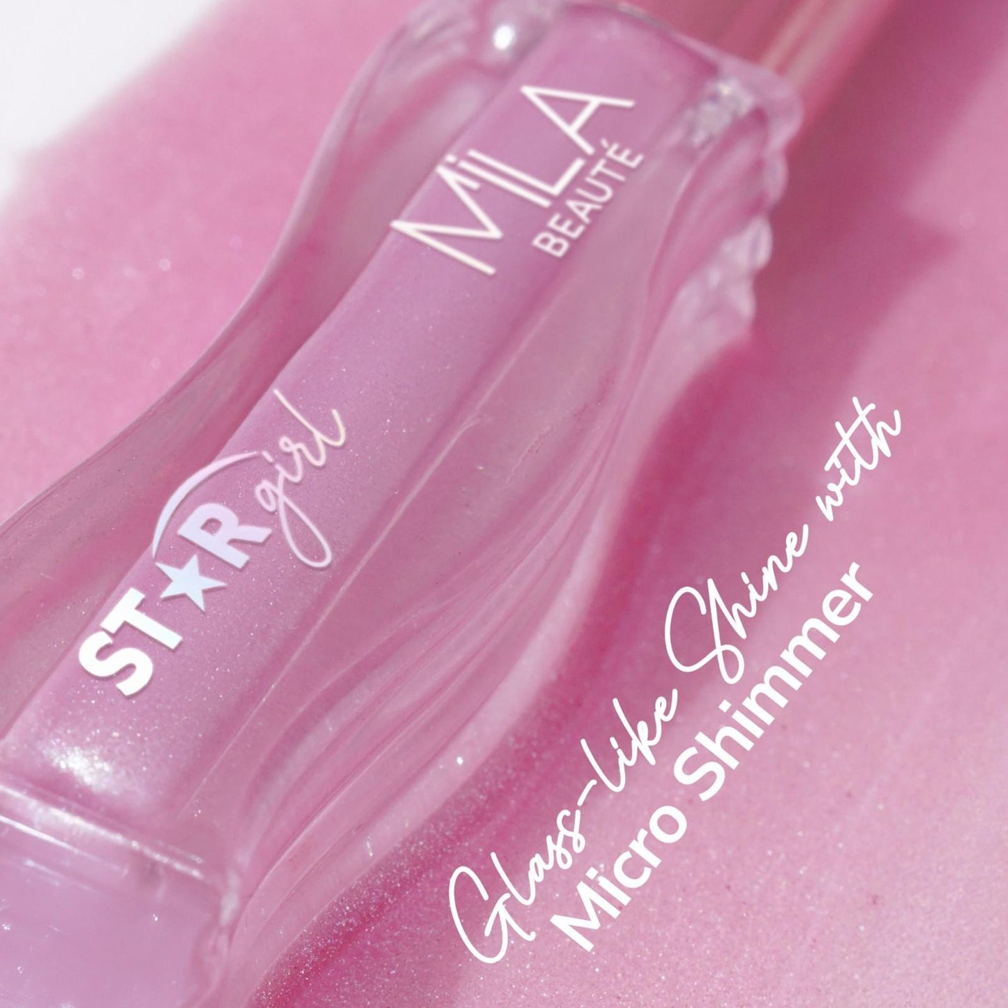Mila Beauté Star Girl Lip Gloss With Peptides Collagen & Micro Shimmers - Prism