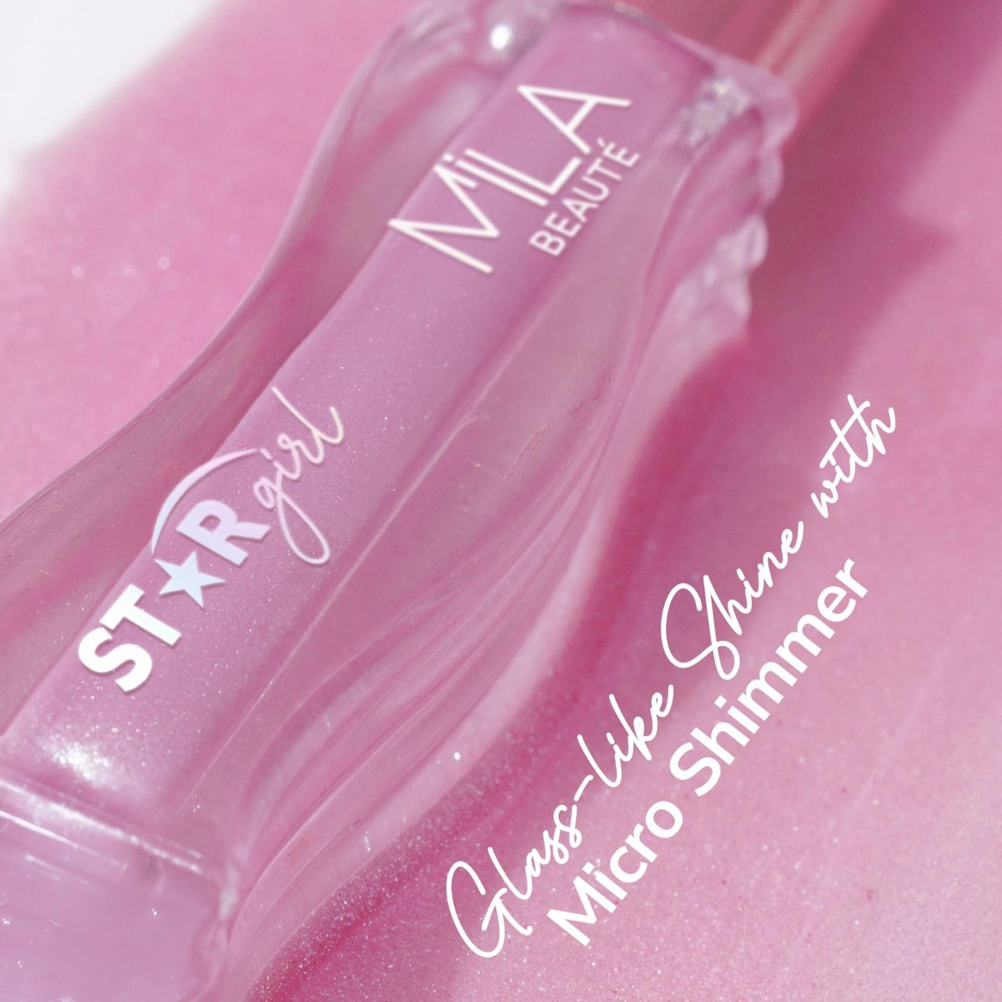 Mila Beauté Star Girl Lip Gloss With Peptides Collagen & Micro Shimmers - Prism