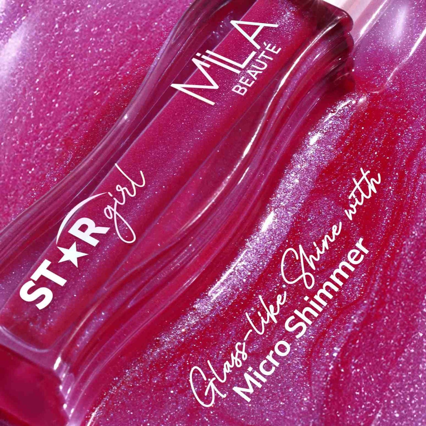 Mila Beauté Star Girl Lip Gloss With Peptides Collagen & Micro Shimmers - Twilight