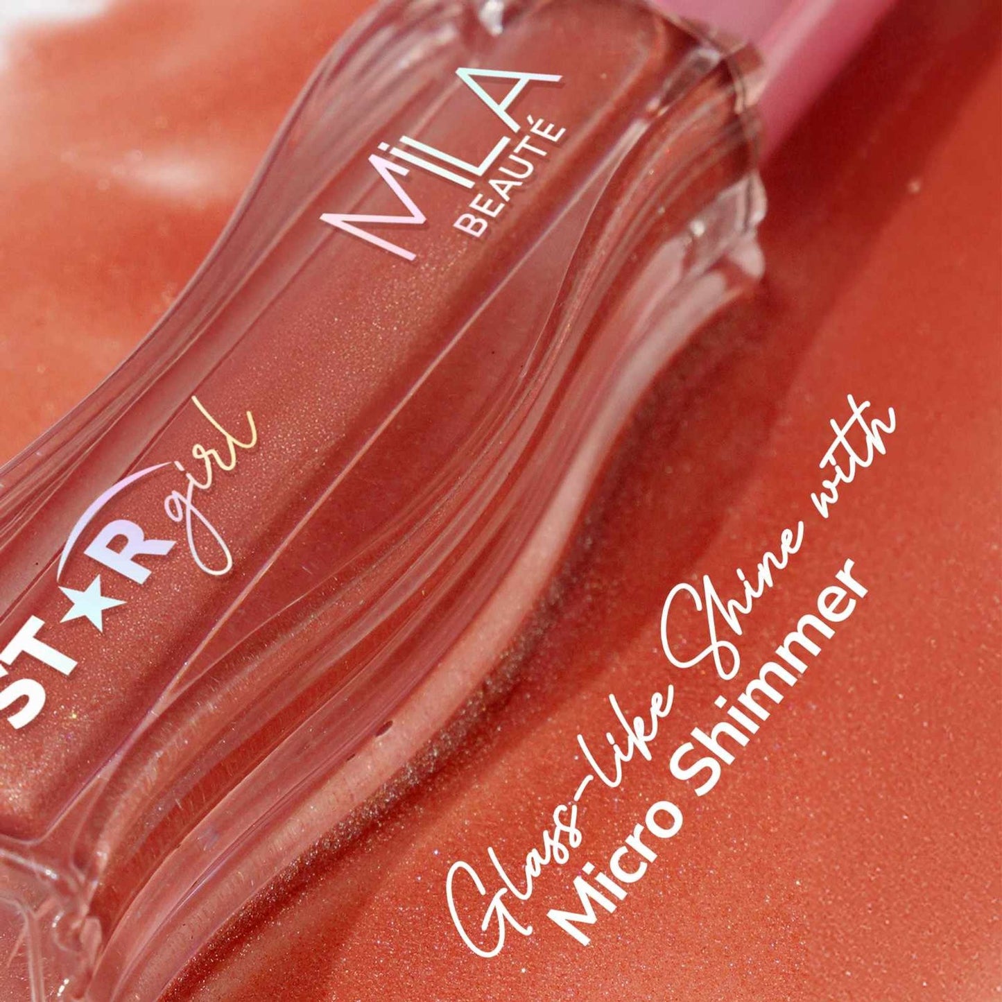Mila Beauté Star Girl Lip Gloss With Peptides Collagen & Micro Shimmers - Glow Dust