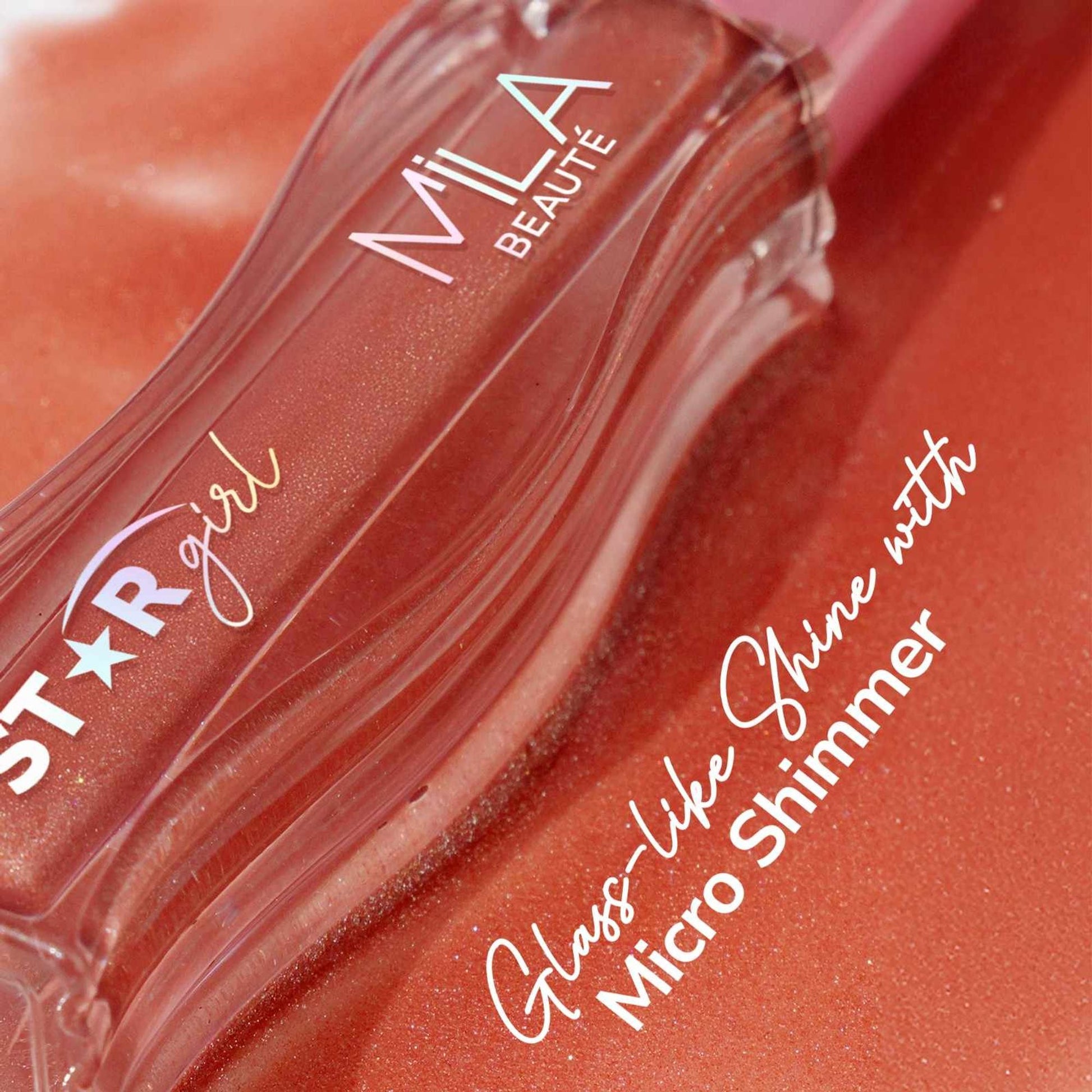 Mila Beauté Star Girl Lip Gloss With Peptides Collagen & Micro Shimmers - Glow Dust