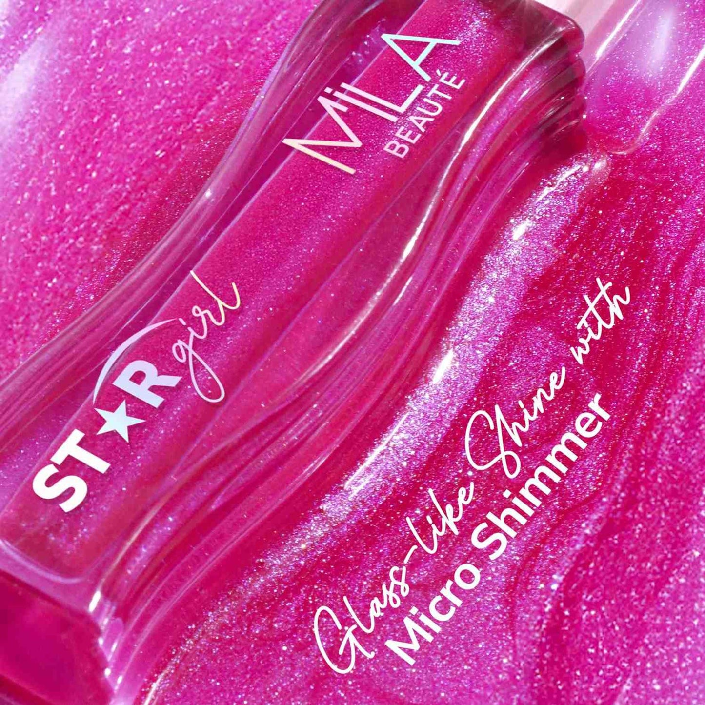 Mila Beauté Star Girl Lip Gloss With Peptides Collagen & Micro Shimmers - Stardust