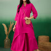Dhiyona SN Women's Mandarin Collar A-Line Kurta With Palazzo