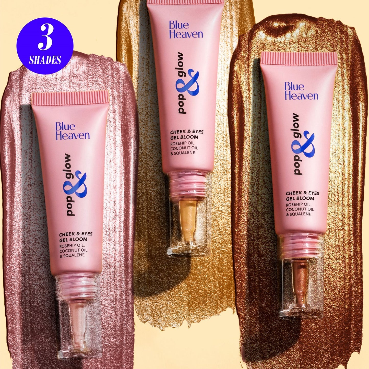 Blue Heaven Pop & Glow Highlighter - Rose Gold
