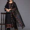 Indyancart VA Women'sEthnic Motifs Embroidered Thread Work Kurta With Trousers & Dupatta