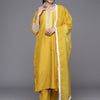 Dhiyona VA Women'sFloral Embroidered Straight Kurta with Trousers & Dupatta