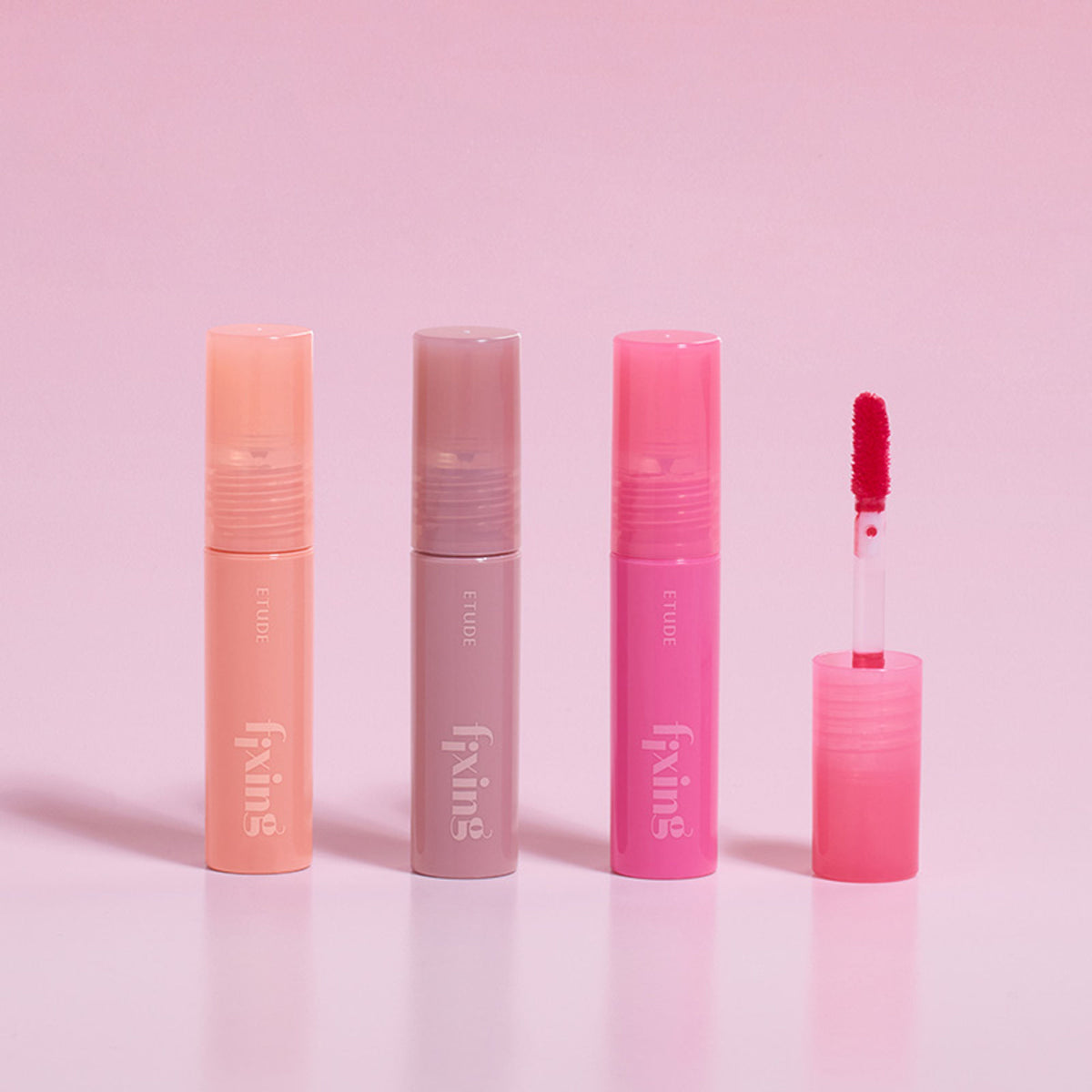 ETUDE Glow Fixing Tint Mini in shade 05 Mauvement, showcasing the small tube and product color for natural lip tint.