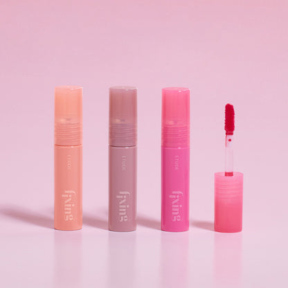 ETUDE Glow Fixing Tint Mini in shade 05 Mauvement, showcasing the small tube and product color for natural lip tint.