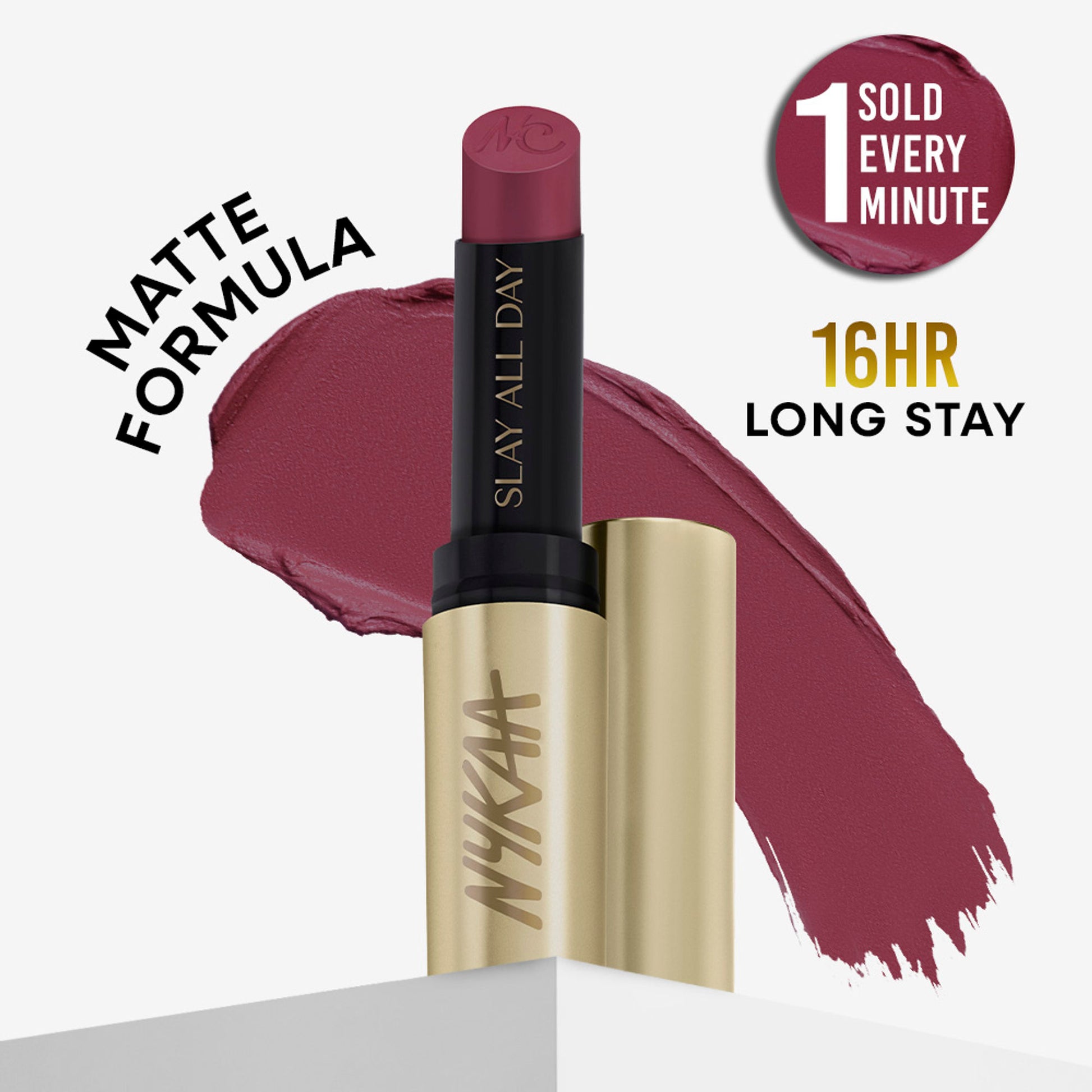 Nykaa Matte to Last No Transfer Long Lasting Lipstick - Mulled Wine
