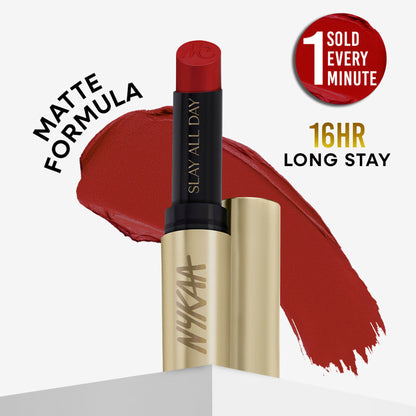 Nykaa Matte to Last No Transfer Long Lasting Lipstick - Regal Ruby