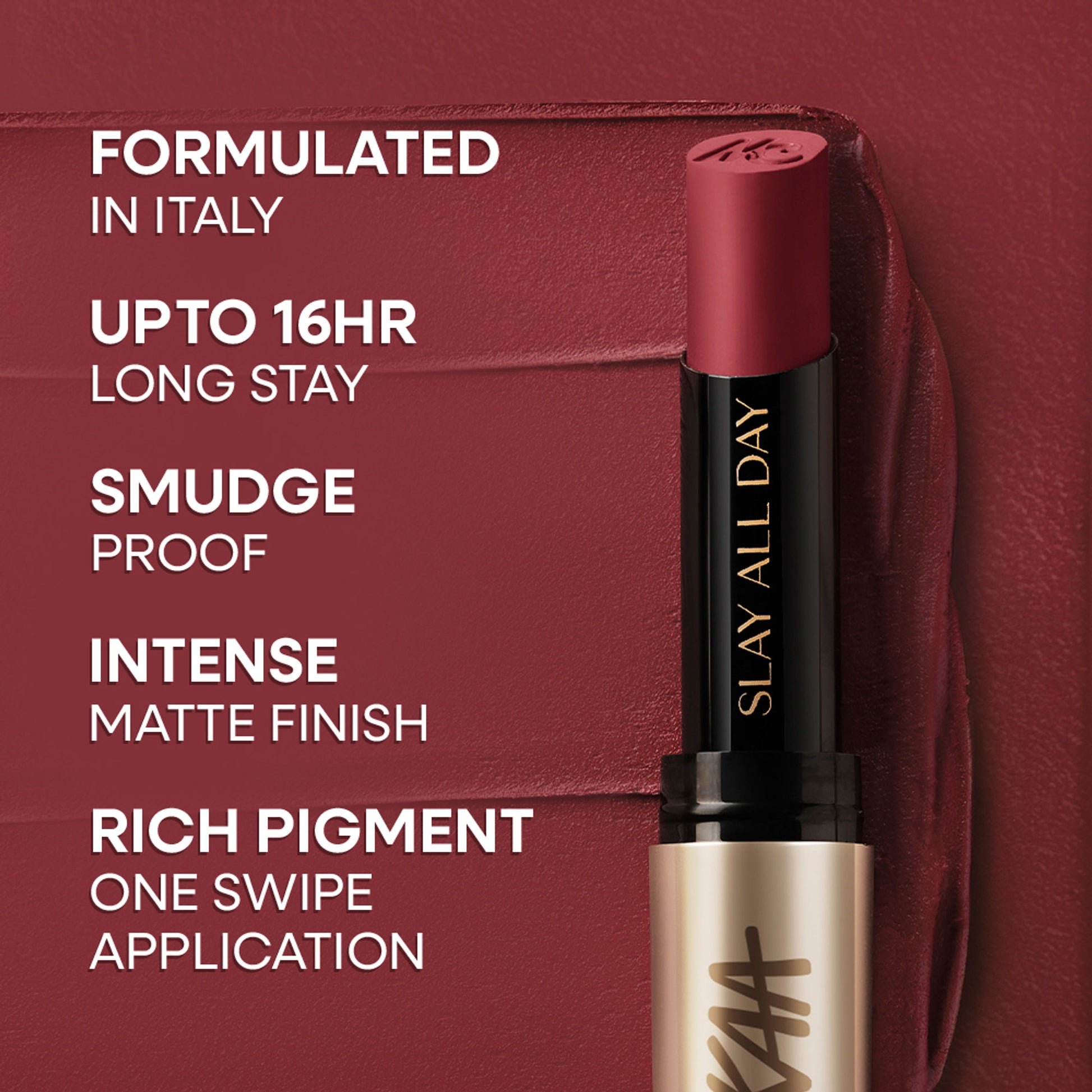 Nykaa Matte to Last No Transfer Long Lasting Lipstick - Regal Ruby
