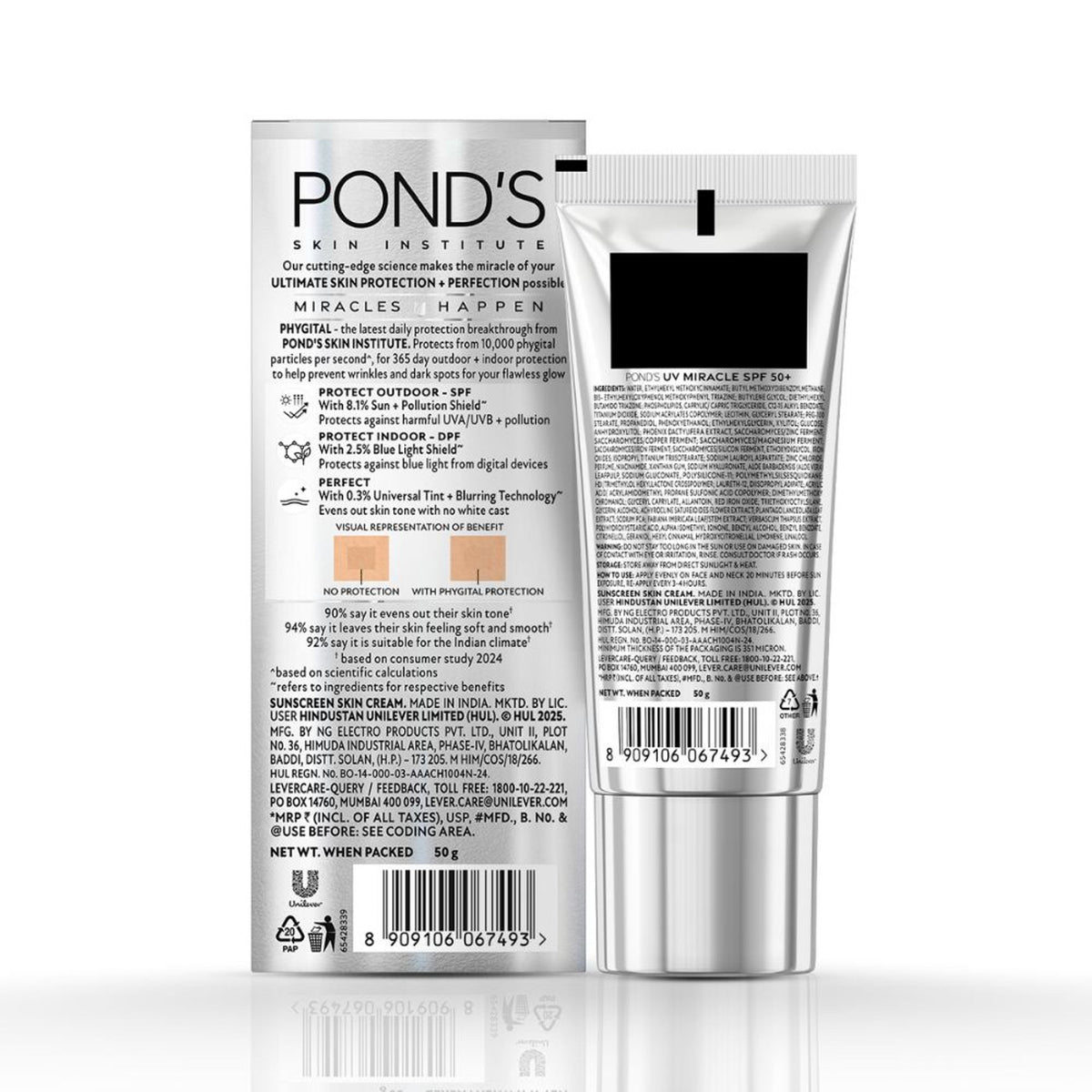 Ponds Anti-Blue Light Uv Miracle SPF 50 PA ++++ & DPF