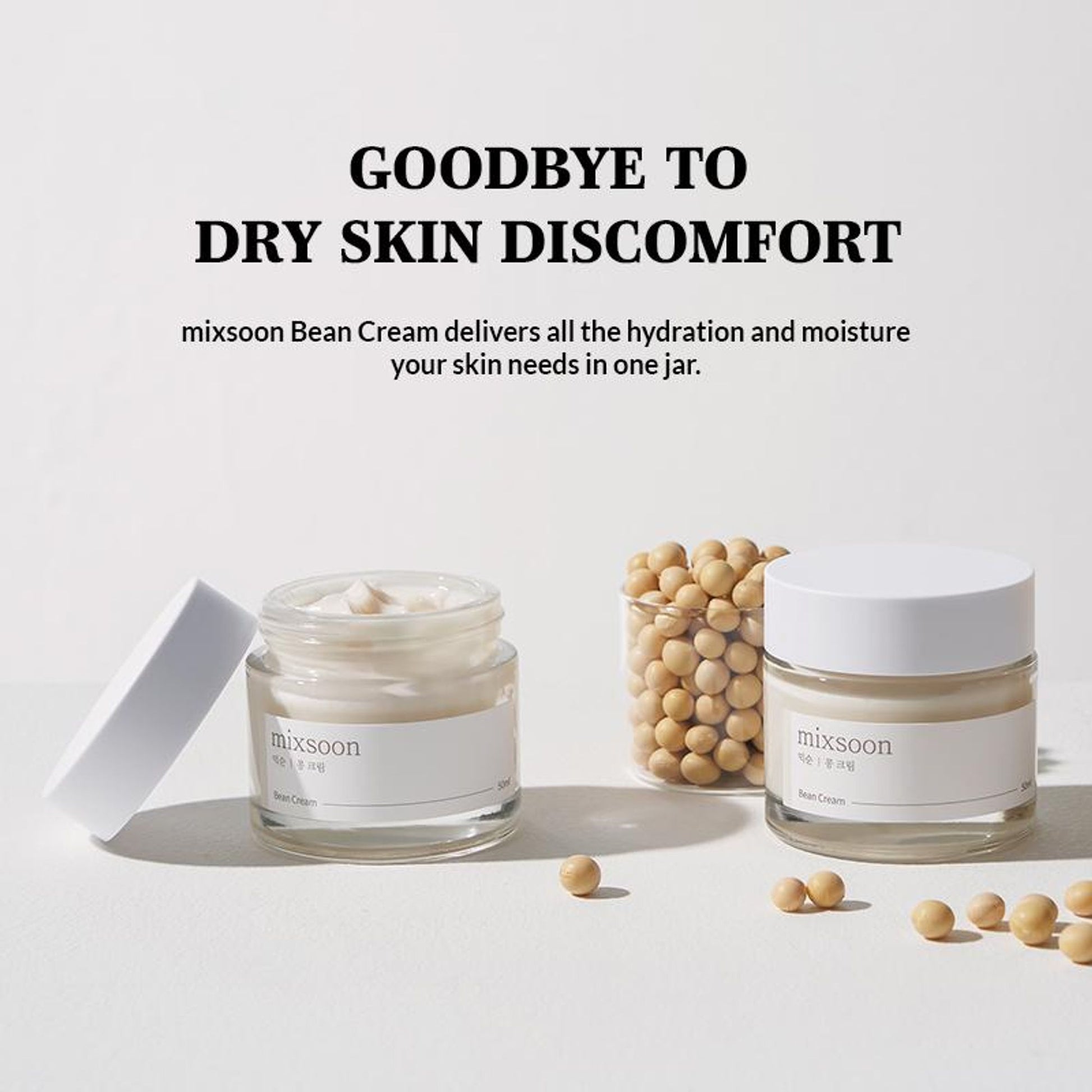Mixsoon Bean Cream, Deep Hydration, Brightens Dull Skin & Nourishes with Fermented Beans
