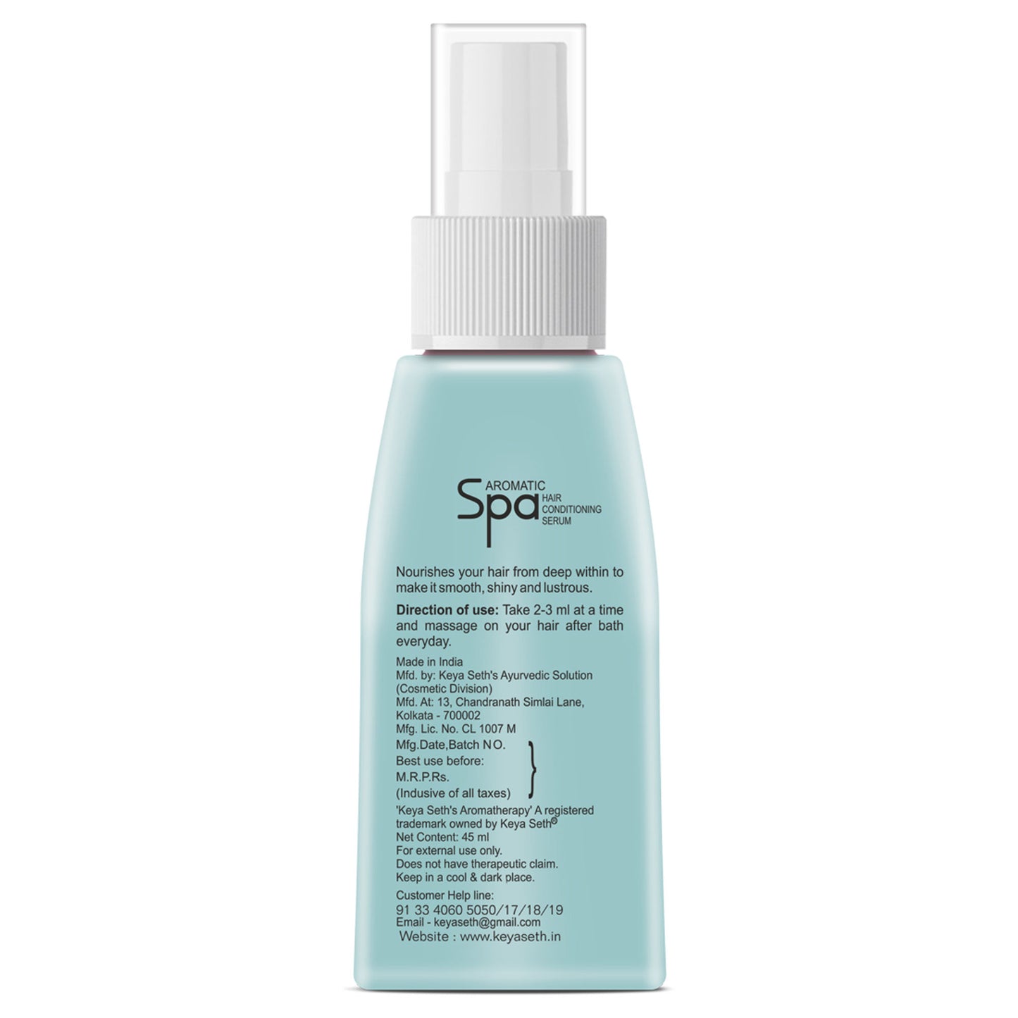 Keya Seth Aromatherapy- Aromatic Spa Hair Conditions Serum SPF 15-for Dry- Rough Hair