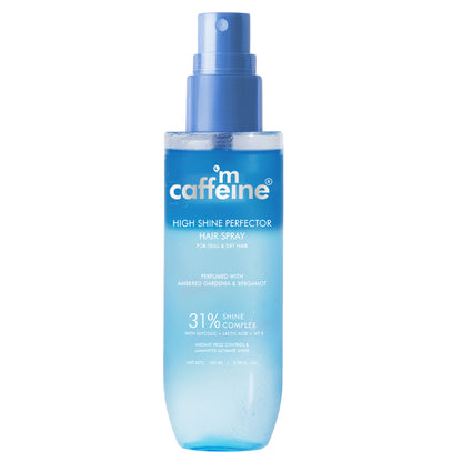 mCaffeine Anti-Frizz Perfume Hair Spray For Instant Shine, Glossy Smooth & Luxury Floral Fragrance