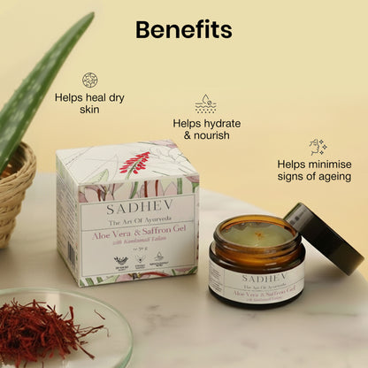 SADHEV Aloe Vera Gel With Saffron And Kumkumadi Thailam