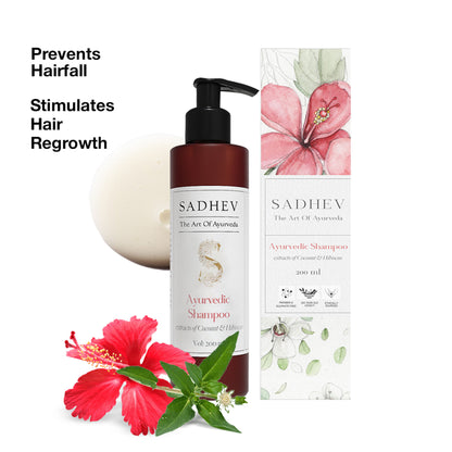 SADHEV Ayurvedic Shampoo - Coconut & Hibiscus