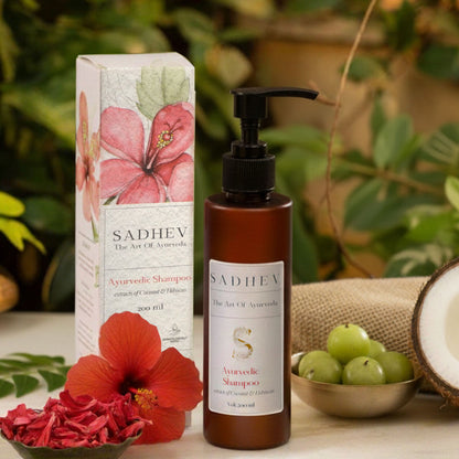 SADHEV Ayurvedic Shampoo - Coconut & Hibiscus