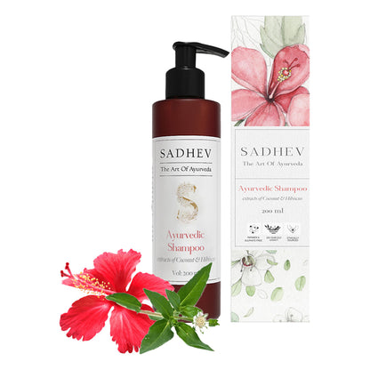 SADHEV Ayurvedic Shampoo - Coconut & Hibiscus