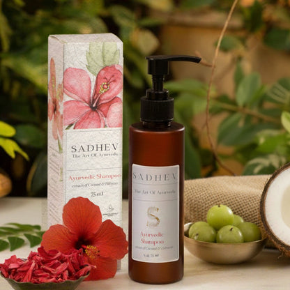 SADHEV Ayurvedic Shampoo - Coconut & Hibiscus
