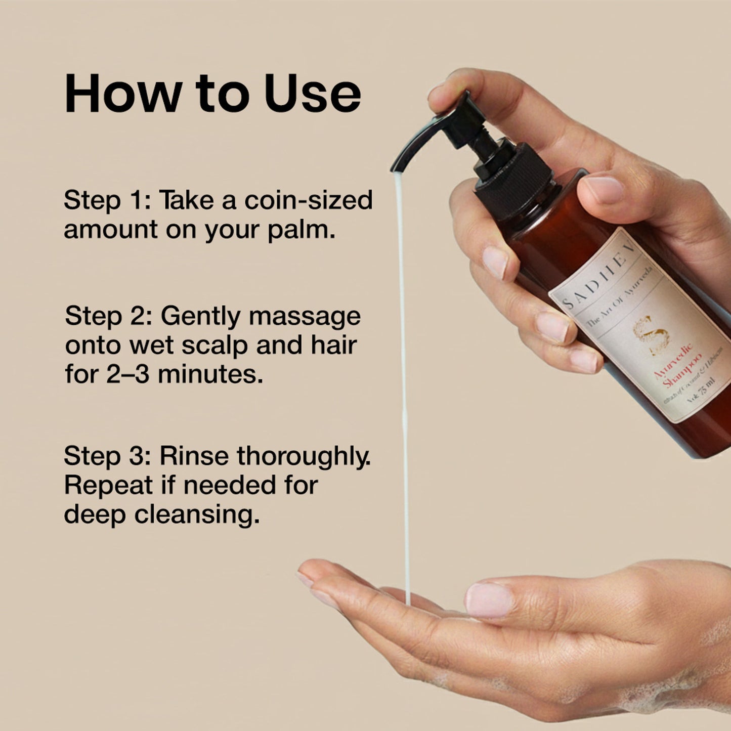 SADHEV Ayurvedic Shampoo - Coconut & Hibiscus
